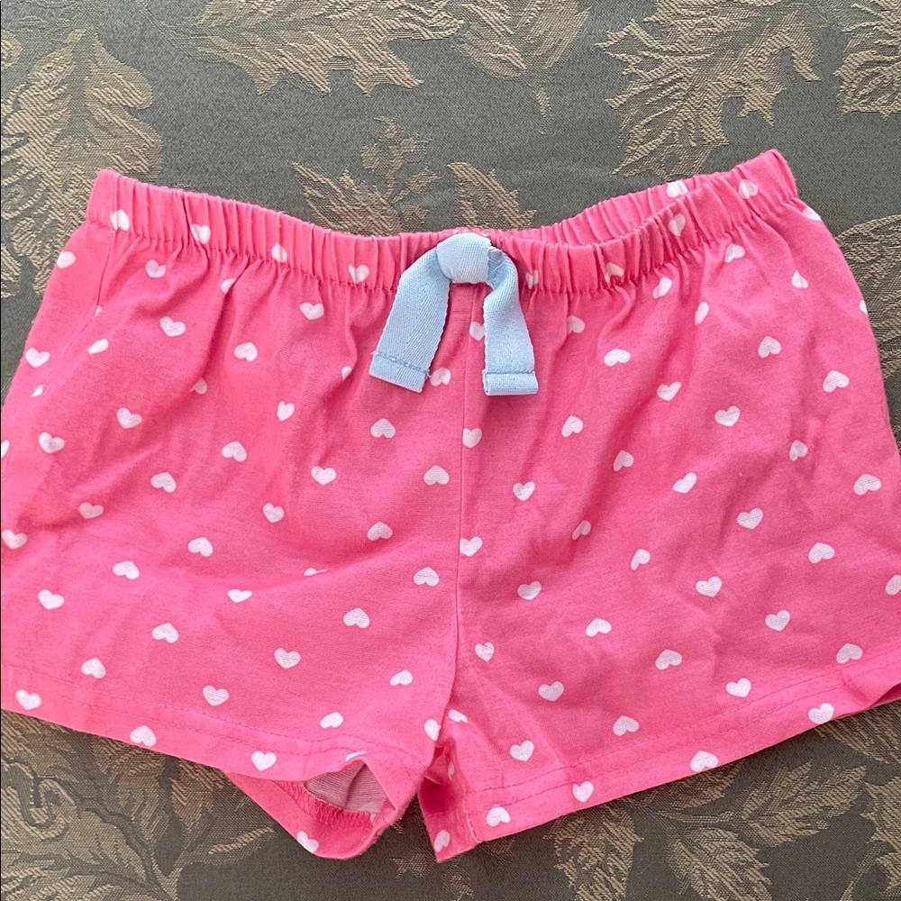 Carter's Pink Shorts with White Hearts